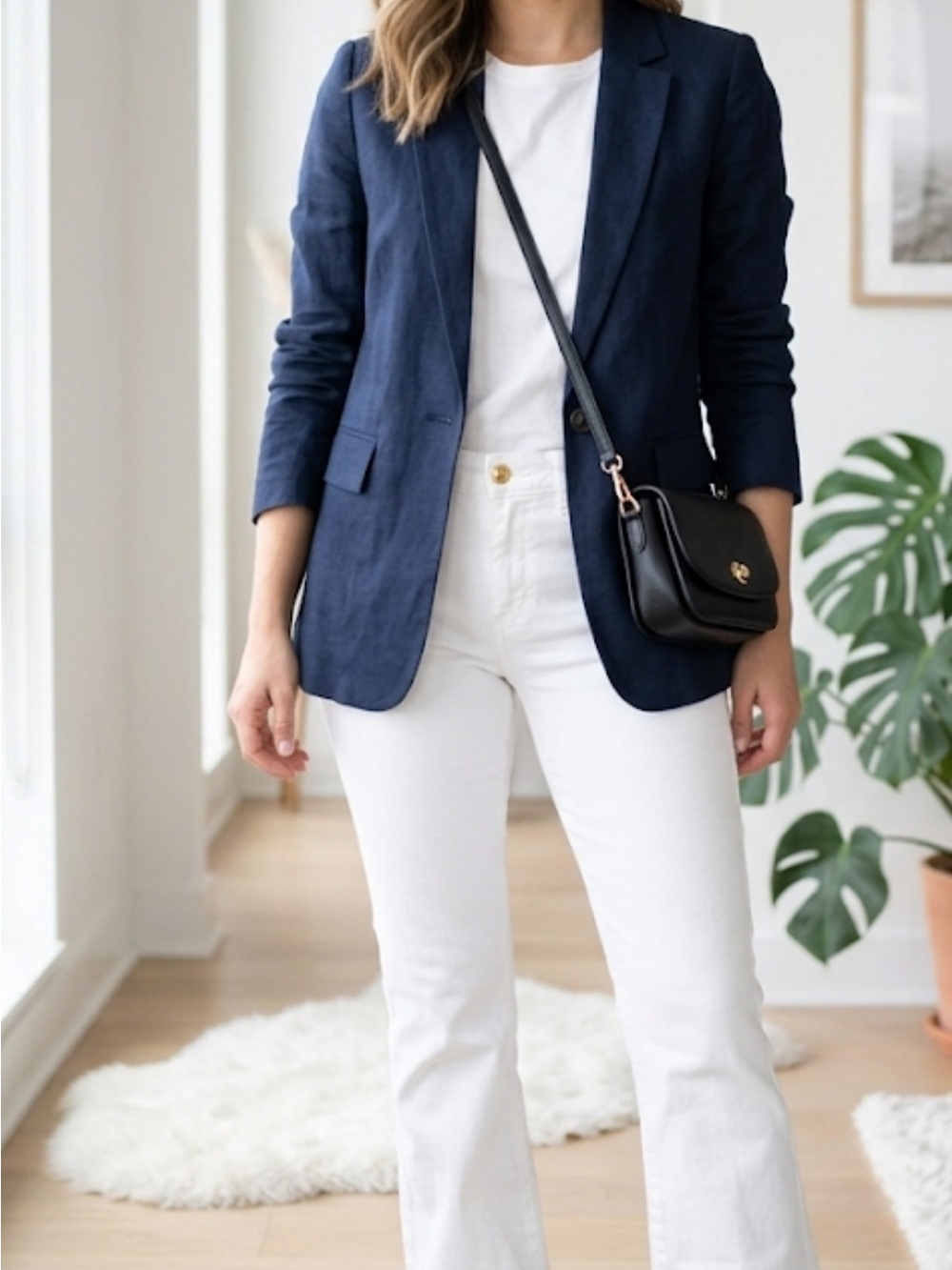 Michael Kors White Wide-Leg Flare Jeans